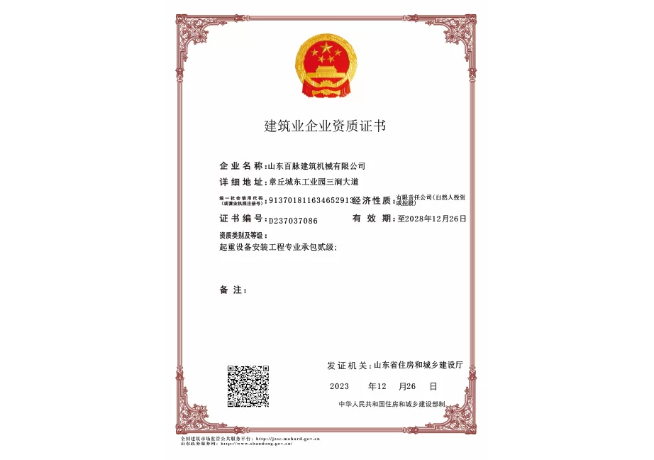 Qualification of construction industry